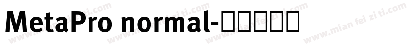 MetaPro normal字体转换